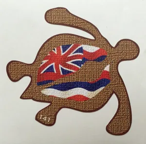 Hawaiian Flag Petro Honu Decal