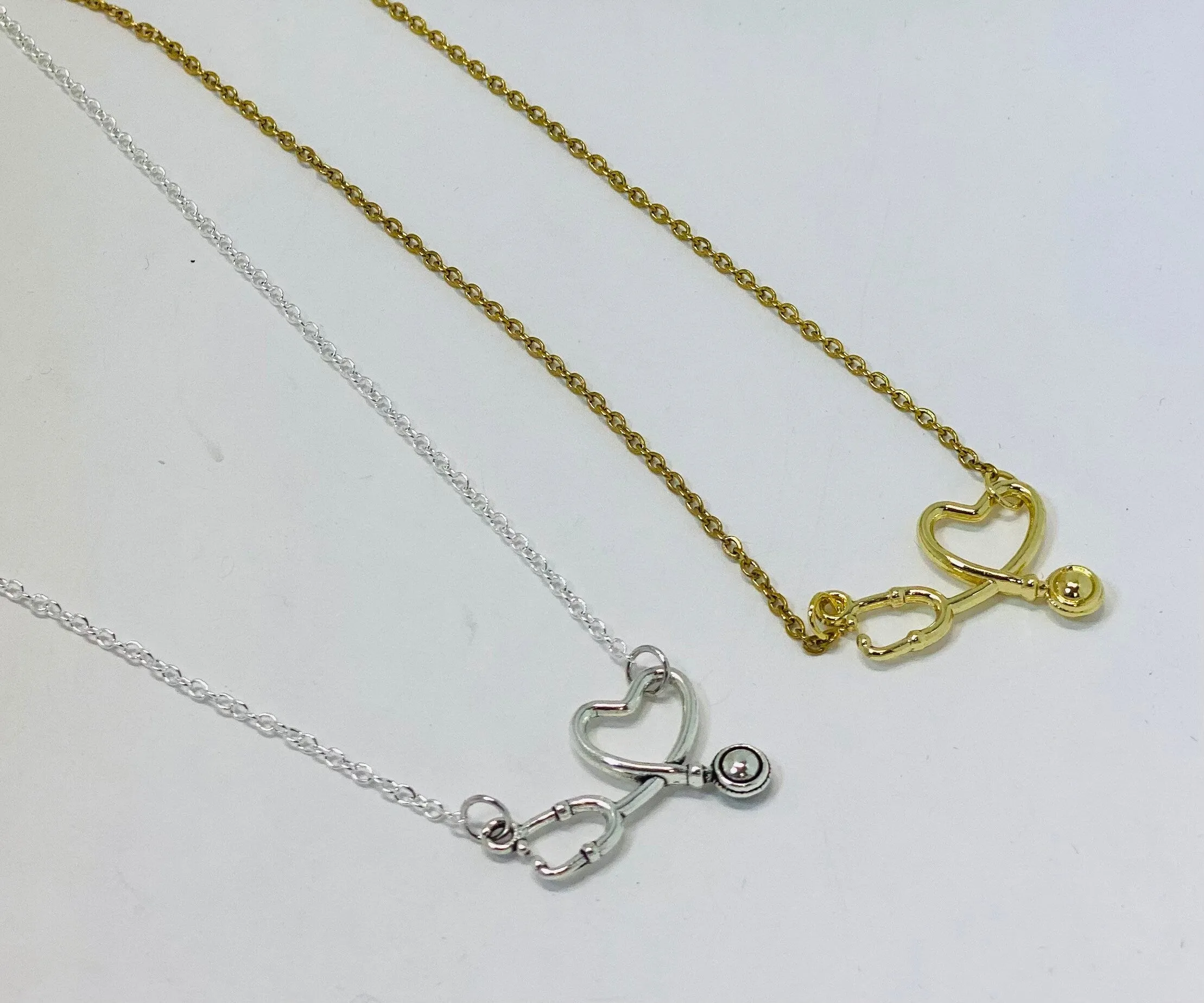 Healthcare hero gift, Stethoscope necklace, Nurse necklace, Doctor necklace, Nurse gift, Doctor gift, Nurses week, Nurse&#39;s week, RN, LPN