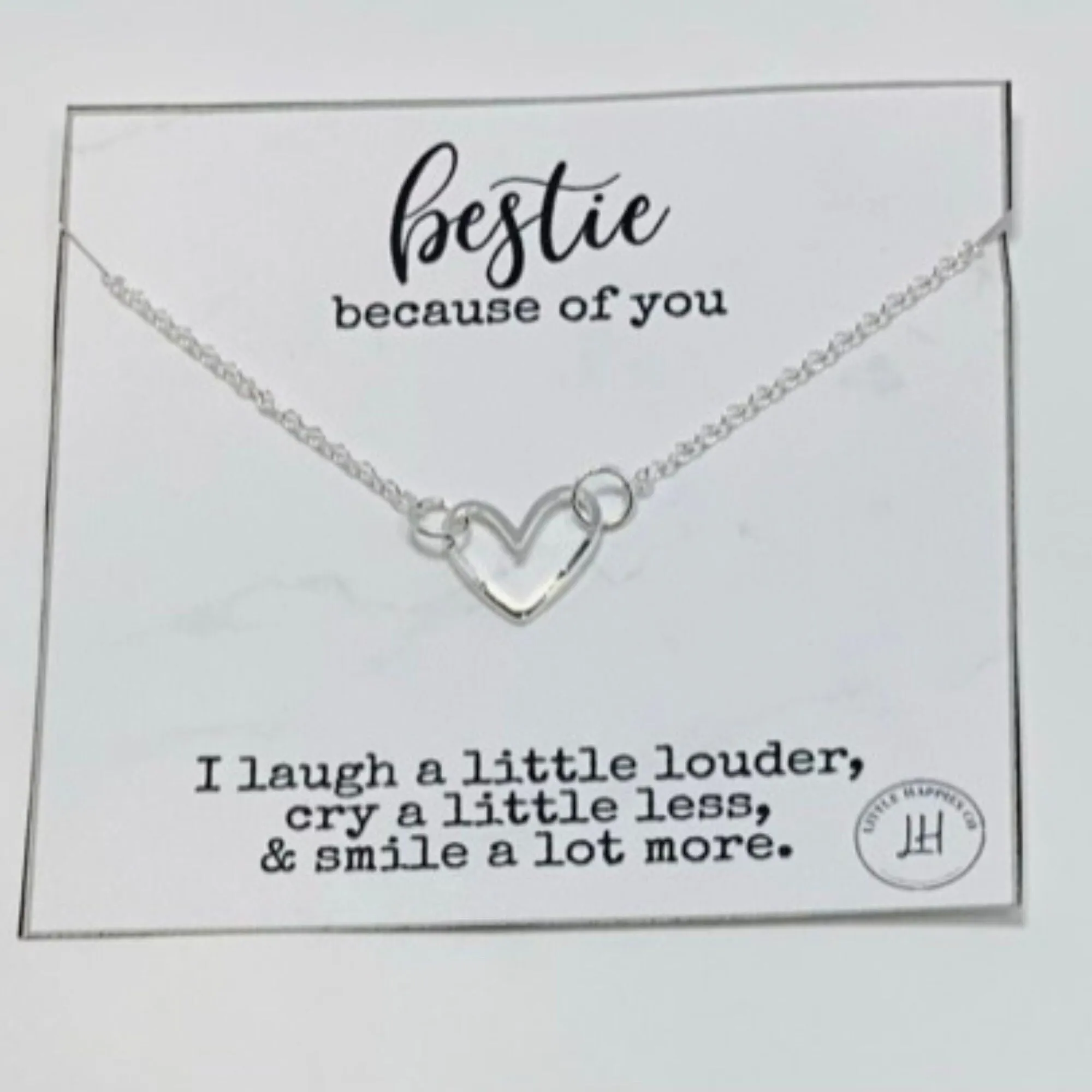 Heart necklace for best friend, BFF heart necklace, Unique best friend jewelry, Best friend jewelry gifts, Open heart necklace, Bestie gift
