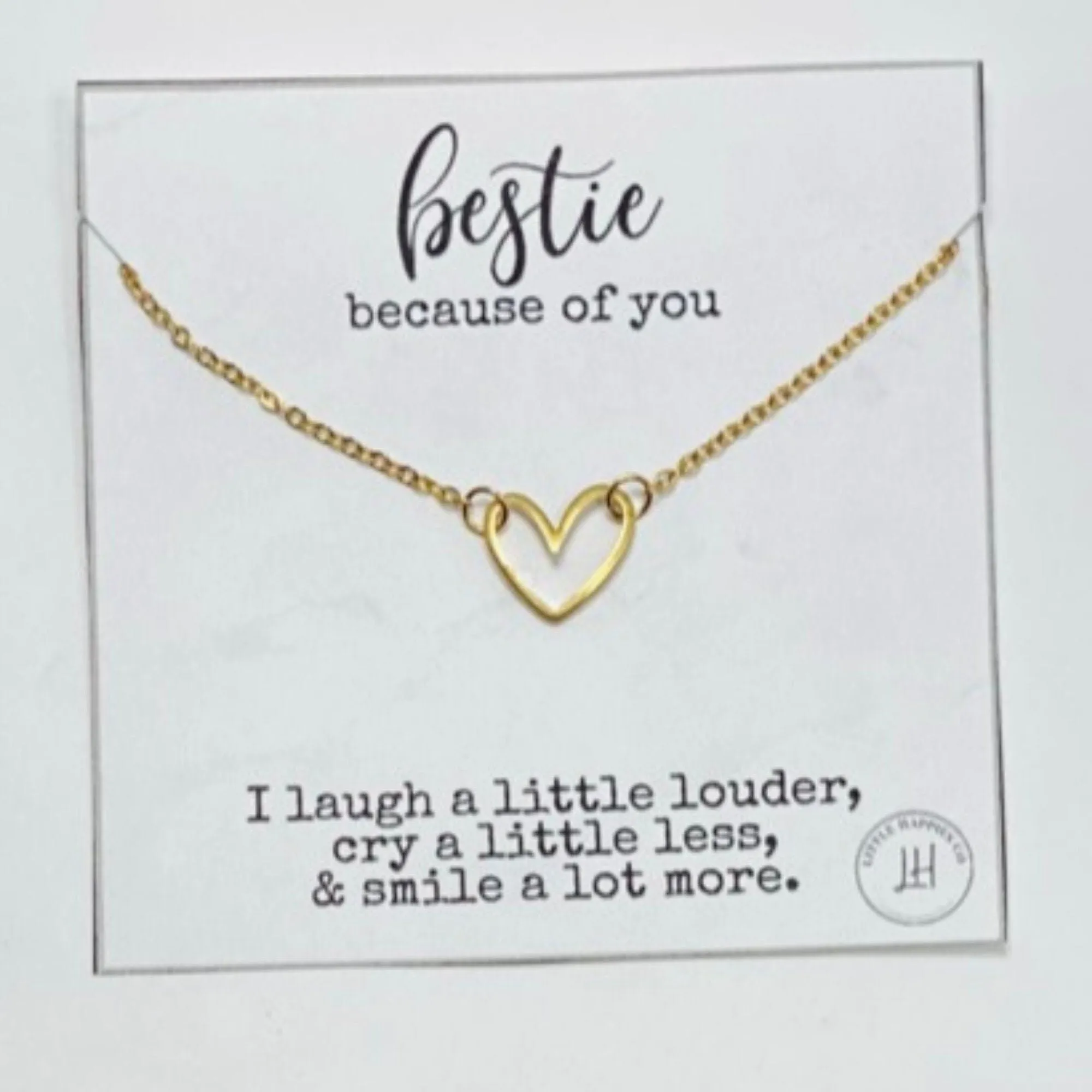 Heart necklace for best friend, BFF heart necklace, Unique best friend jewelry, Best friend jewelry gifts, Open heart necklace, Bestie gift