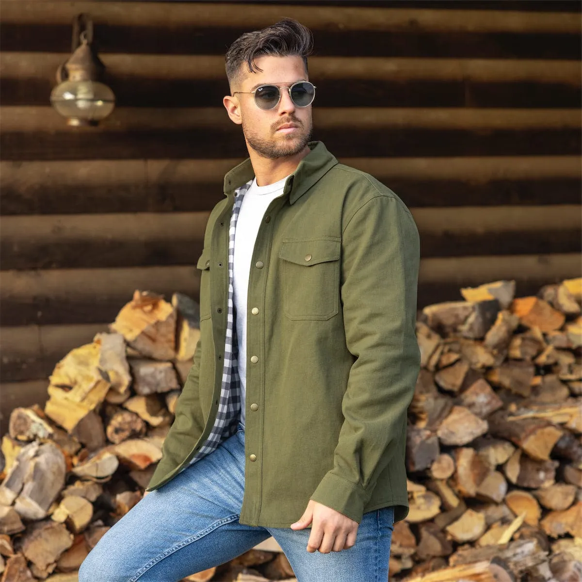 Heavy-Duty Shirt Jacket "Olive" – RSVLTS Reserve