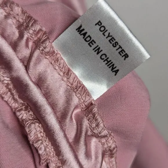 Hello Molly Get Outta Here Satin Dress Pink Ruched Mini Sexy