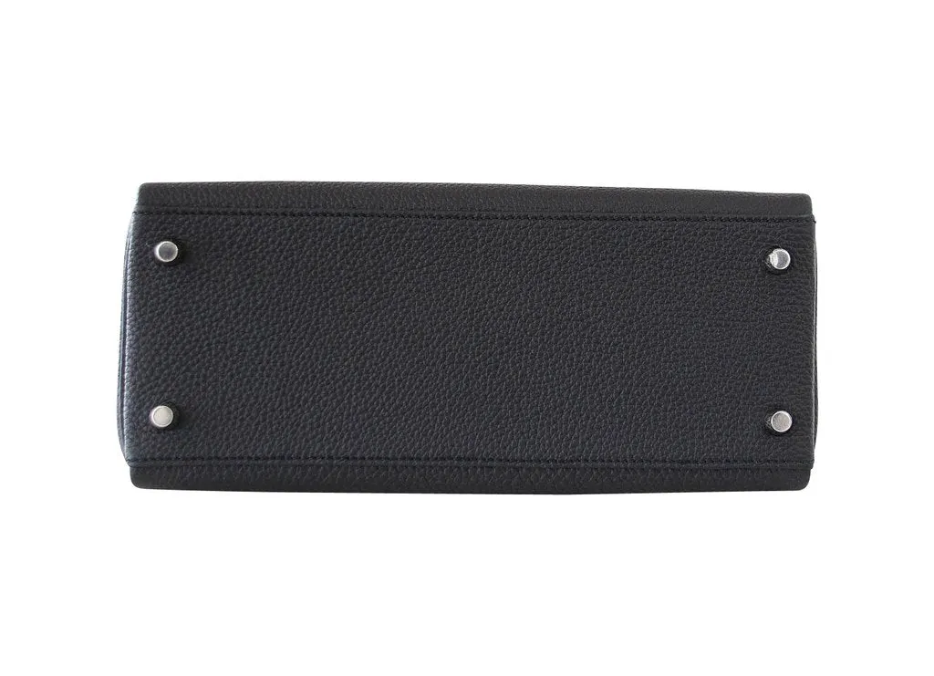 Hermès Kelly 28 Retourne Black Togo PHW Bag