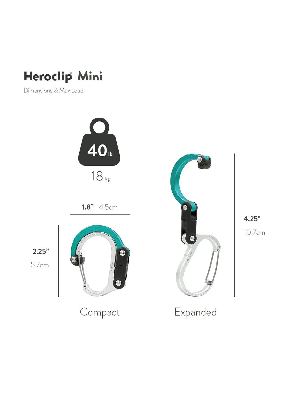 Heroclip Carabiner Mini Sea Grass