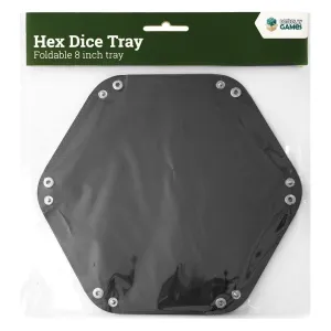 Hex Dice Tray 8" Black