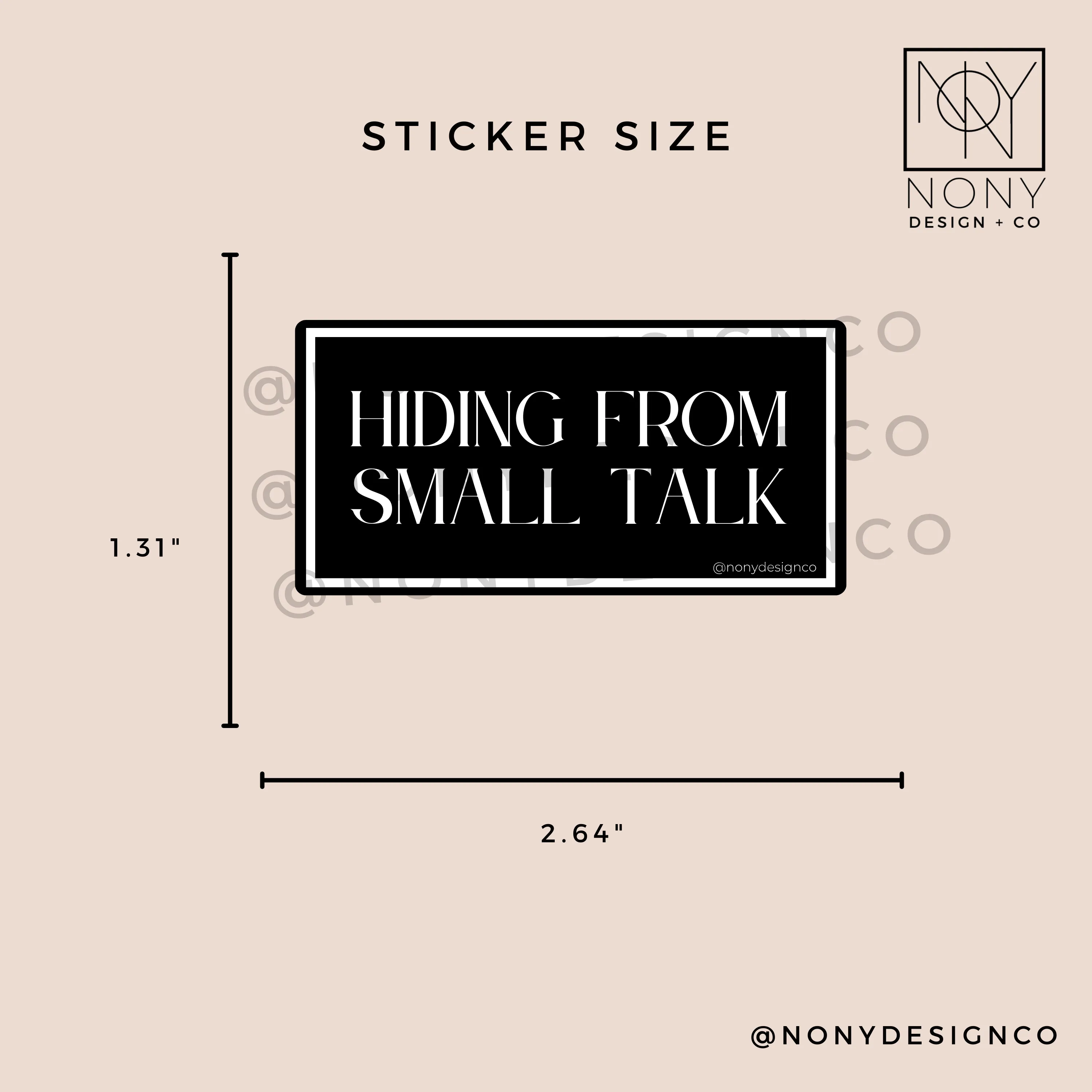 Hiding from Small Talk Sticker