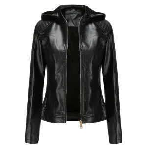Hooded Luxe™ | Women's Jacket with Detachable Hood | Lightweight, Water-Resistant Fabric & Stylish Design