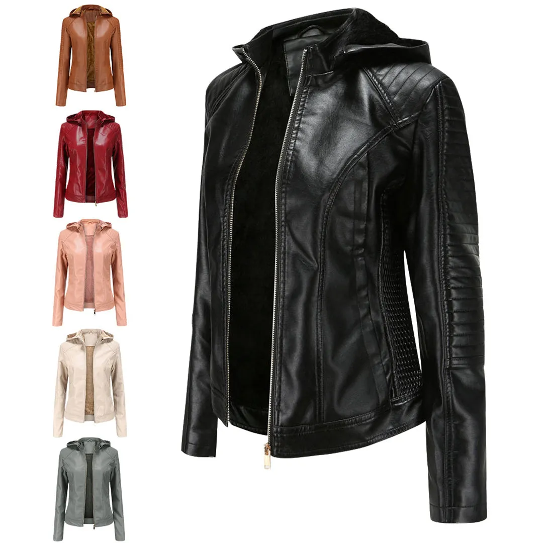 Hooded Luxe™ | Women's Jacket with Detachable Hood | Lightweight, Water-Resistant Fabric & Stylish Design