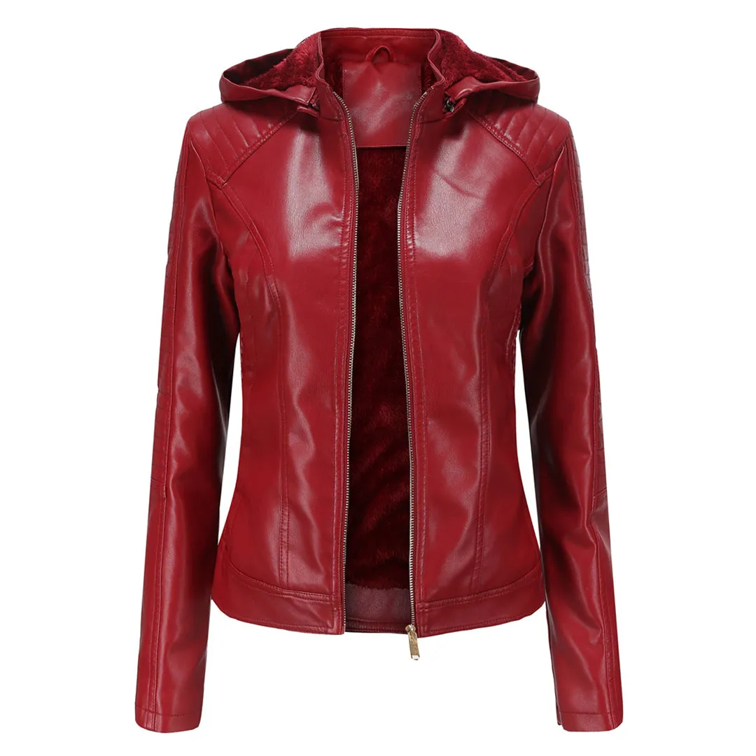Hooded Luxe™ | Women's Jacket with Detachable Hood | Lightweight, Water-Resistant Fabric & Stylish Design