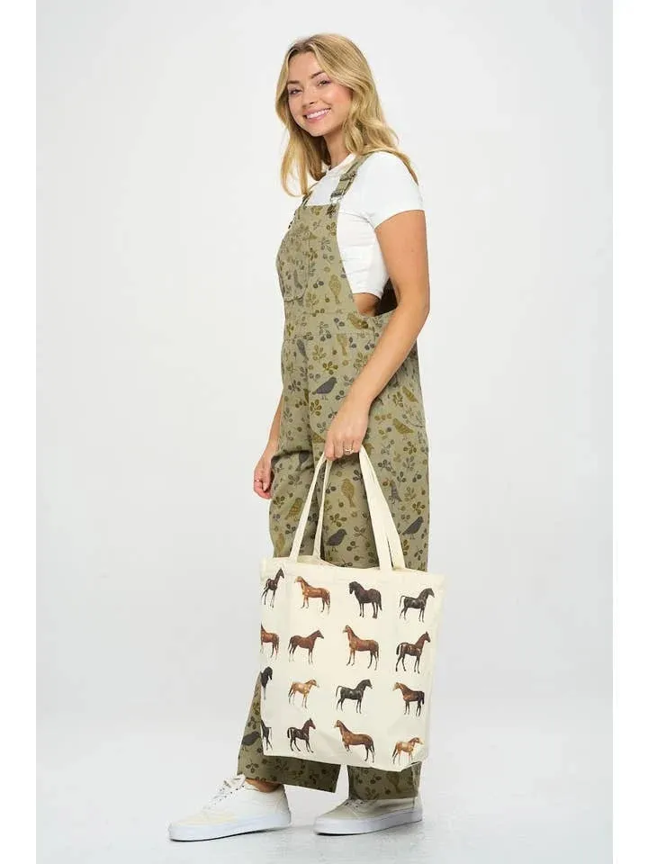 Horse Print Tote Bag