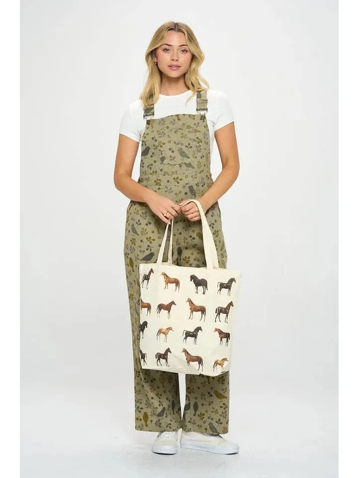 Horse Print Tote Bag