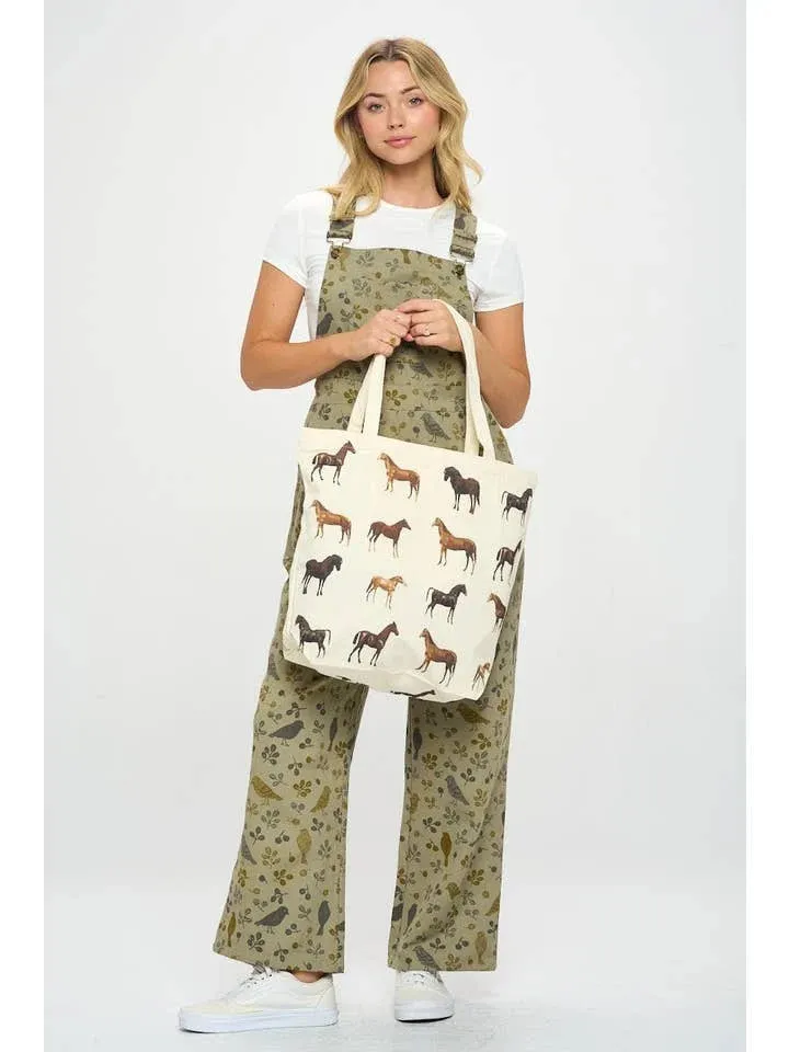 Horse Print Tote Bag
