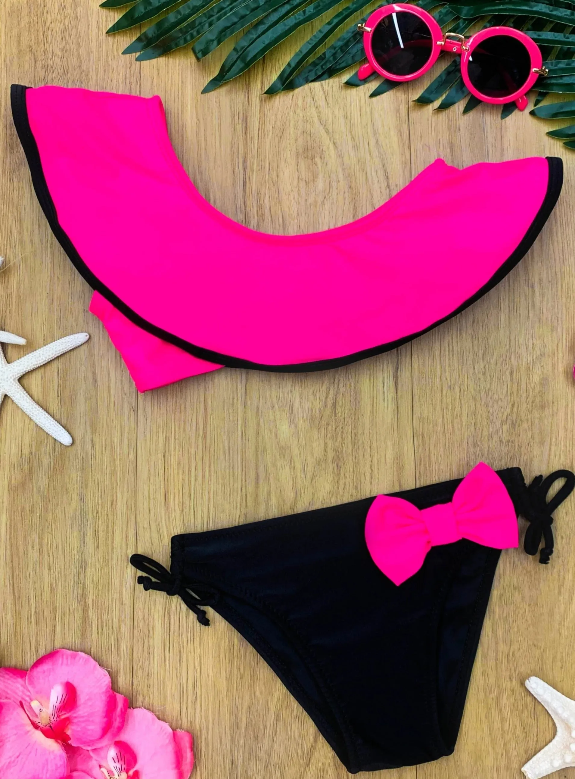 Hot Pink Diva Two Piece Swimsuit