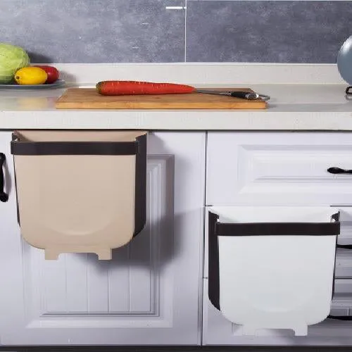 Household hanging folding trash can