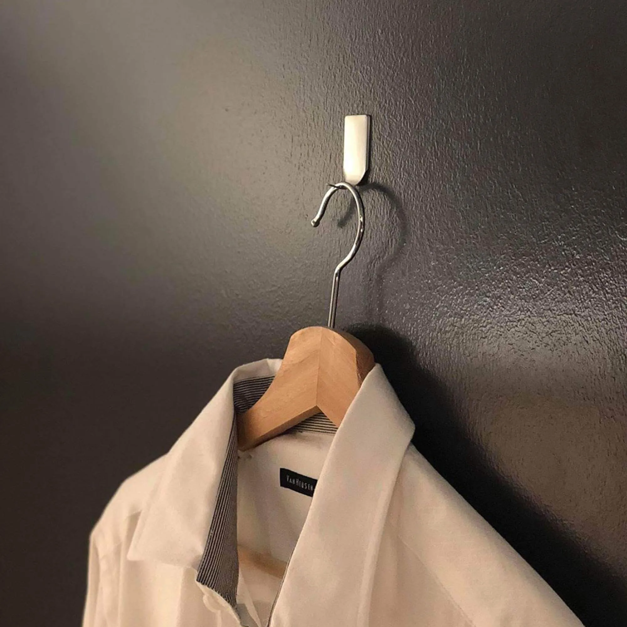 HQ Supply 8pc Wall Hooks Hanger 3M Self Adhesive Hooks, Heavy duty strong waterproof stainless steel hook, for Bedroom, Bathroom, Kitchen, Office, Living Room, Family Room, Closet, robe, coat, towel,