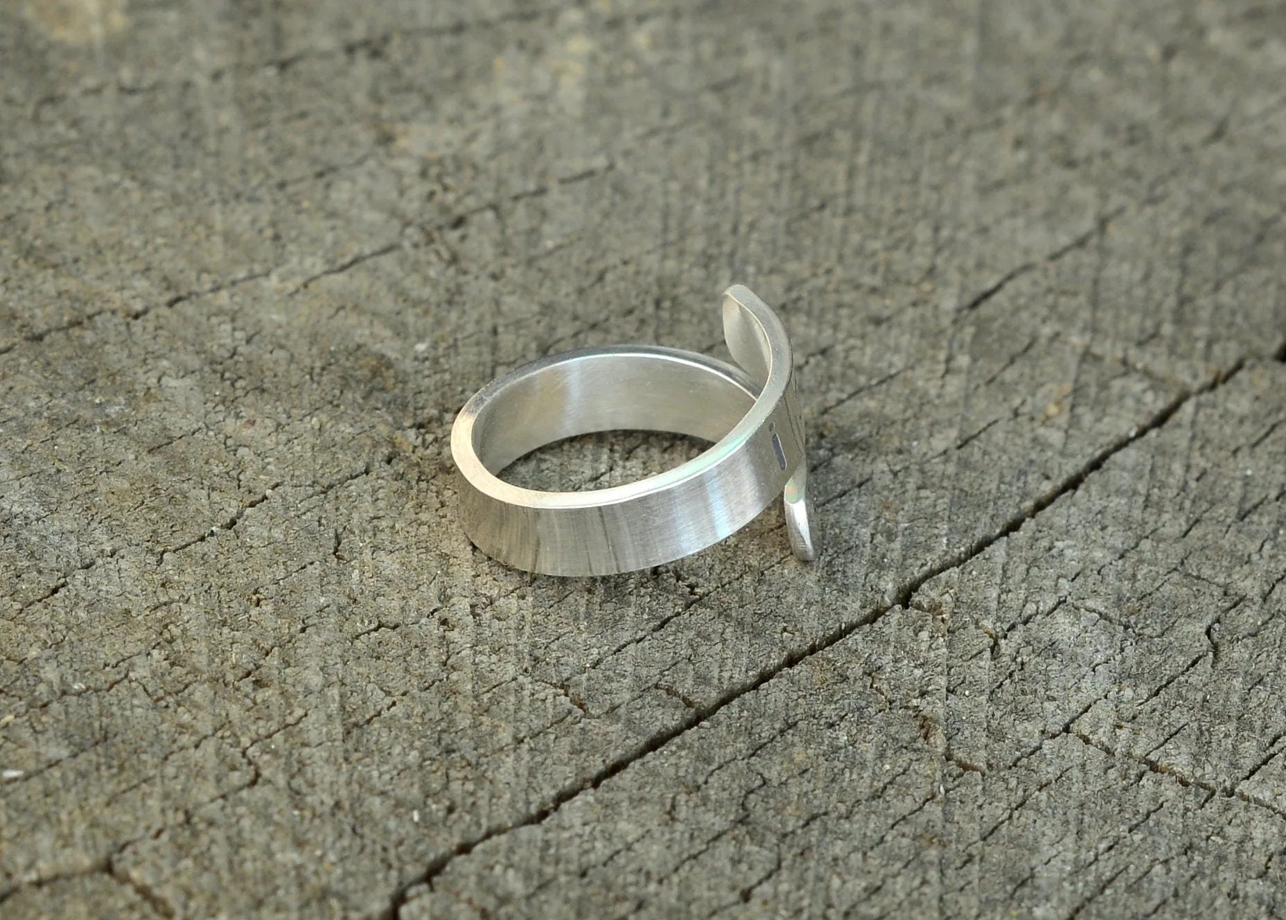 I am Powerful imprinted on a Sterling Silver Wrap Ring for Empowerment