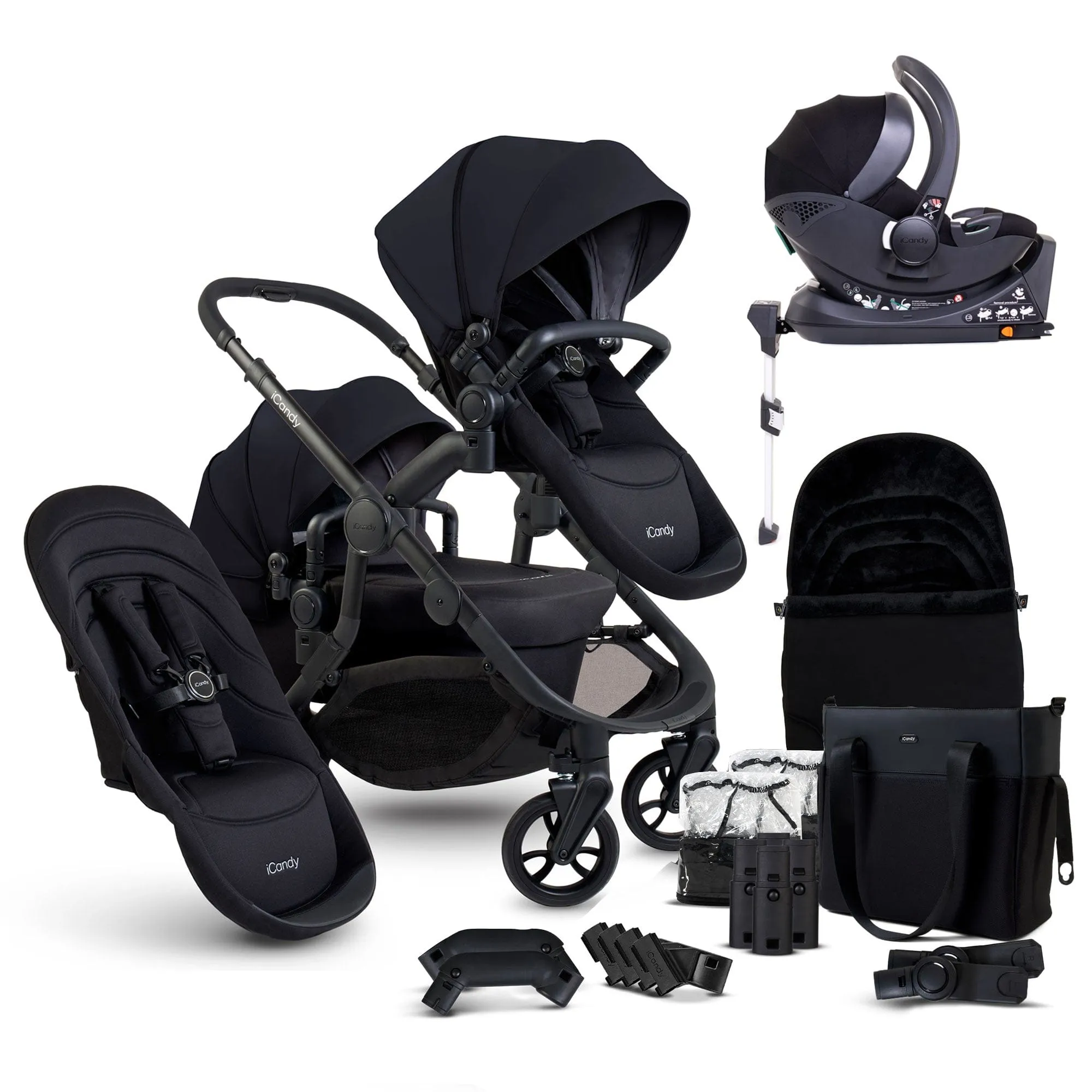 iCandy Orange 4 Double Cocoon Travel System in Black Edition