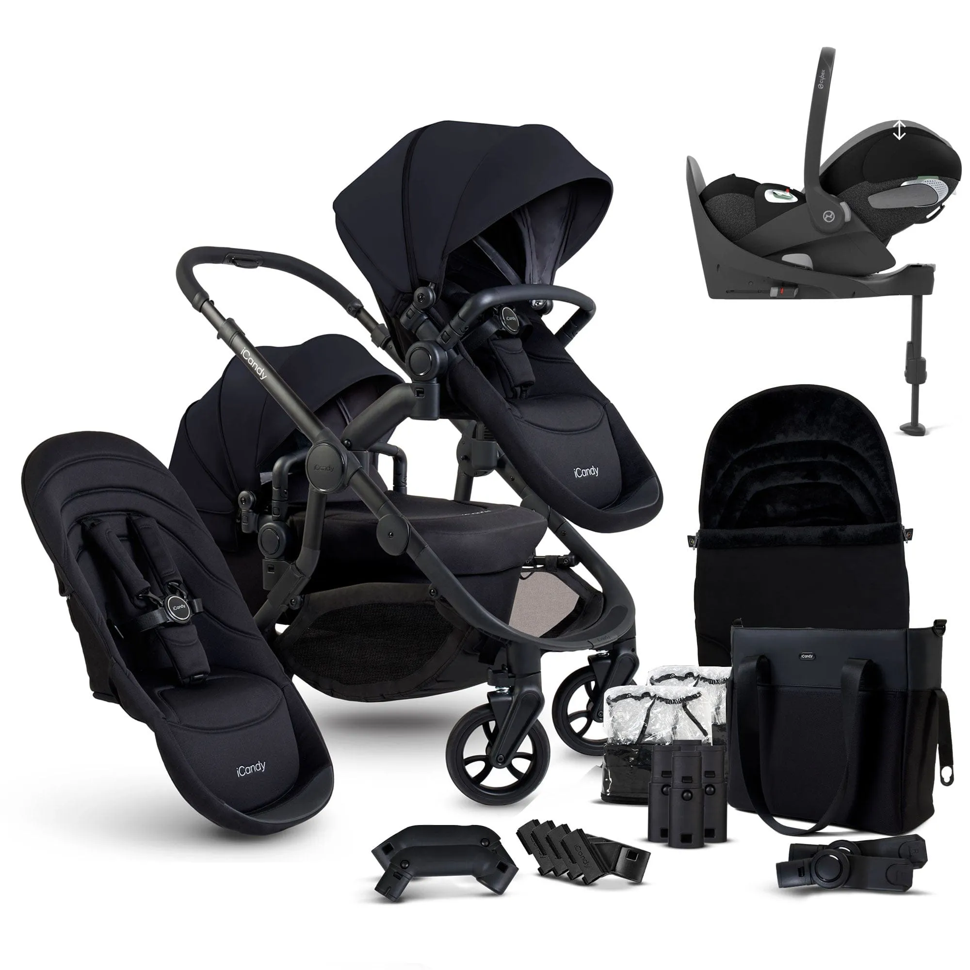 iCandy Orange 4 Double Cybex Travel System in Black Edition