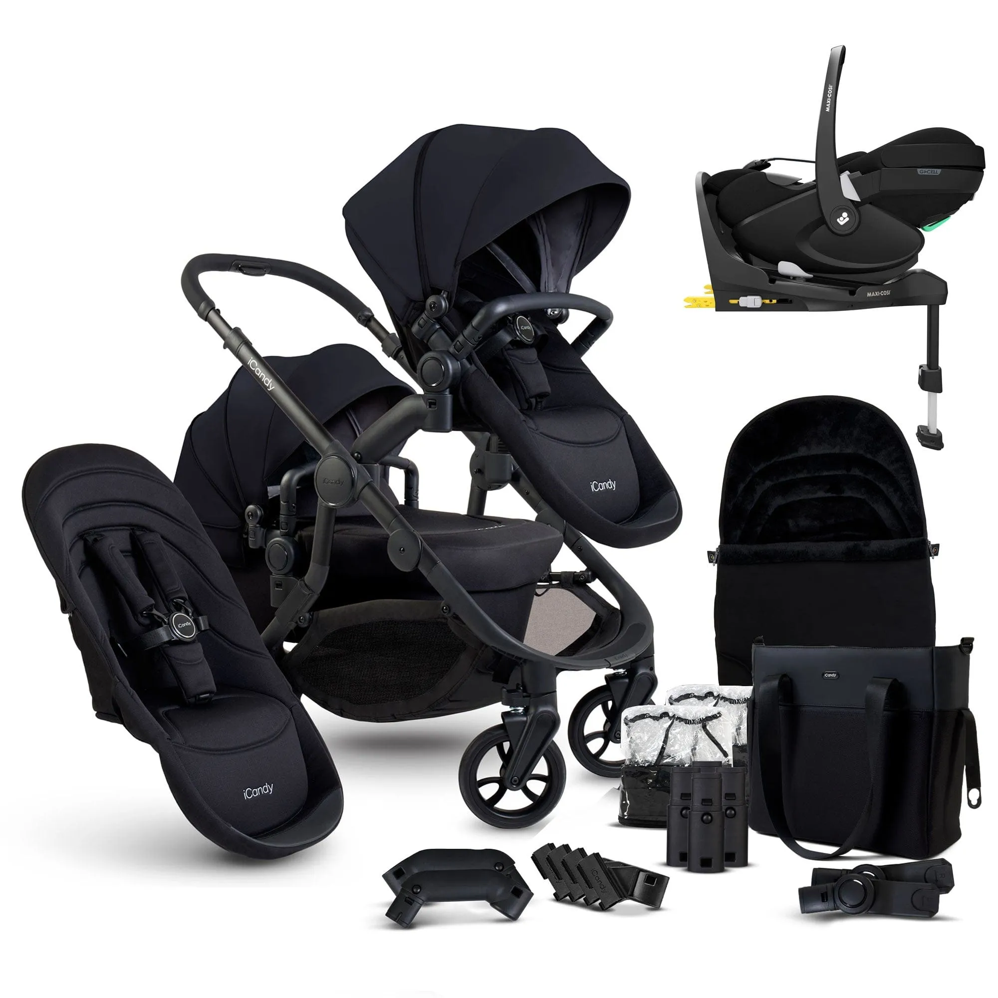 iCandy Orange 4 Double Maxi-Cosi Travel System in Black Edition