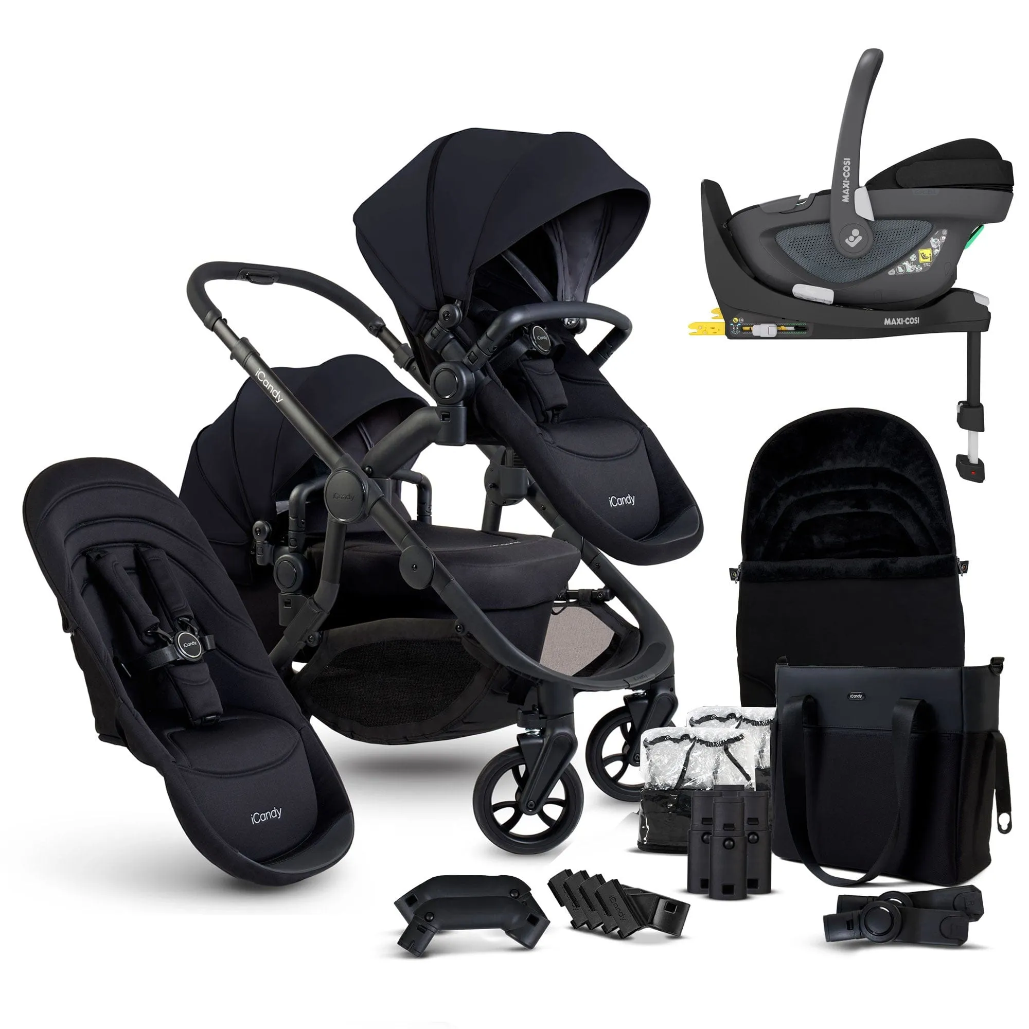 iCandy Orange 4 Double Maxi-Cosi Travel System in Black Edition