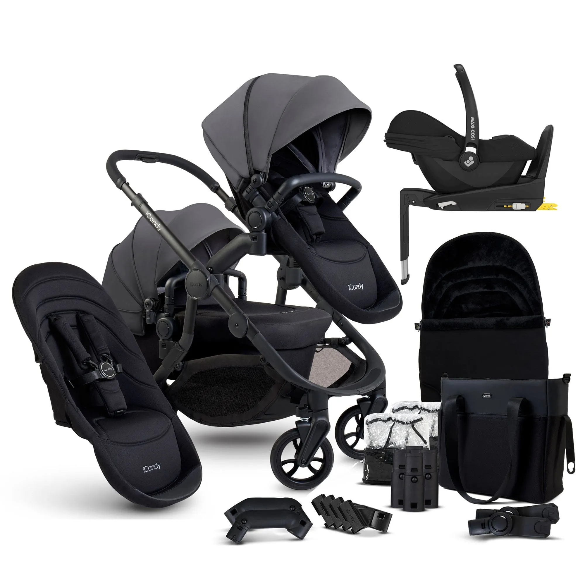 iCandy Orange 4 Double Maxi-Cosi Travel System in Fossil