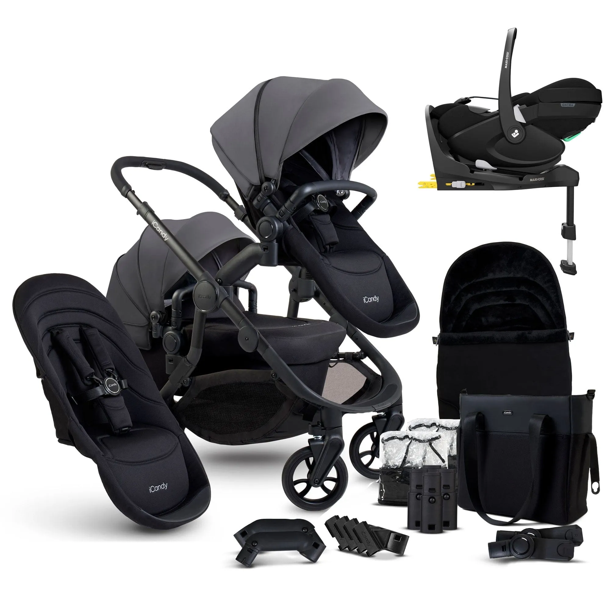 iCandy Orange 4 Double Maxi-Cosi Travel System in Fossil