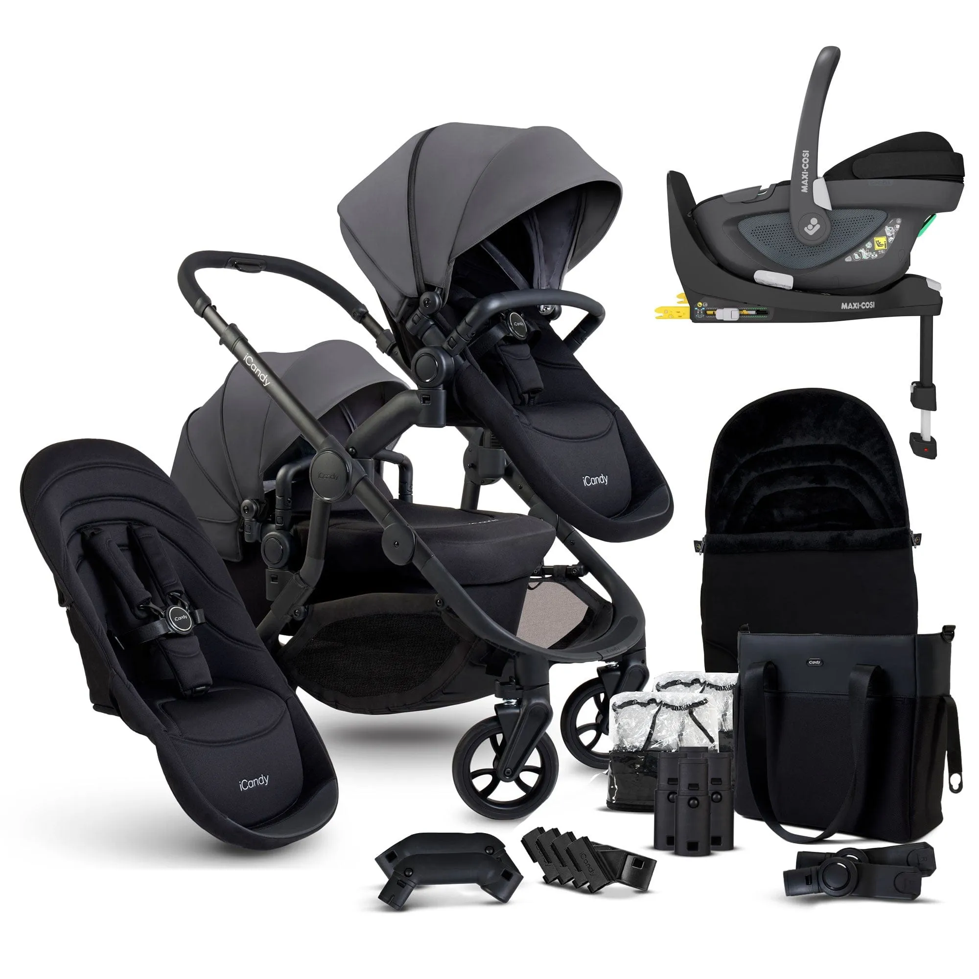 iCandy Orange 4 Double Maxi-Cosi Travel System in Fossil