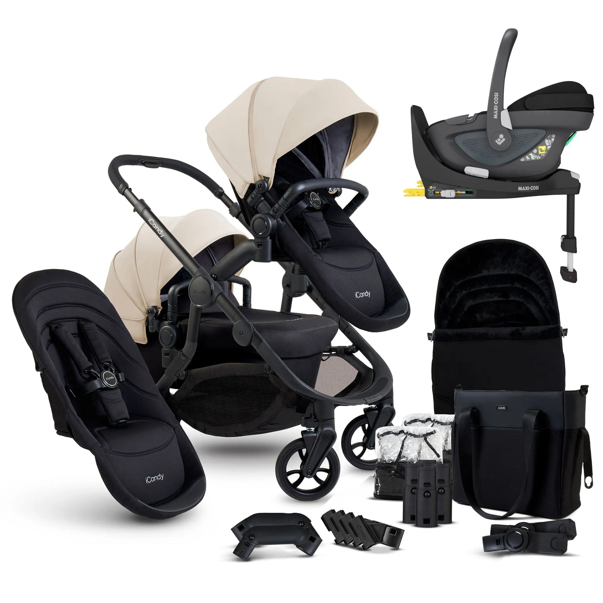iCandy Orange 4 Double Maxi-Cosi Travel System in Latte