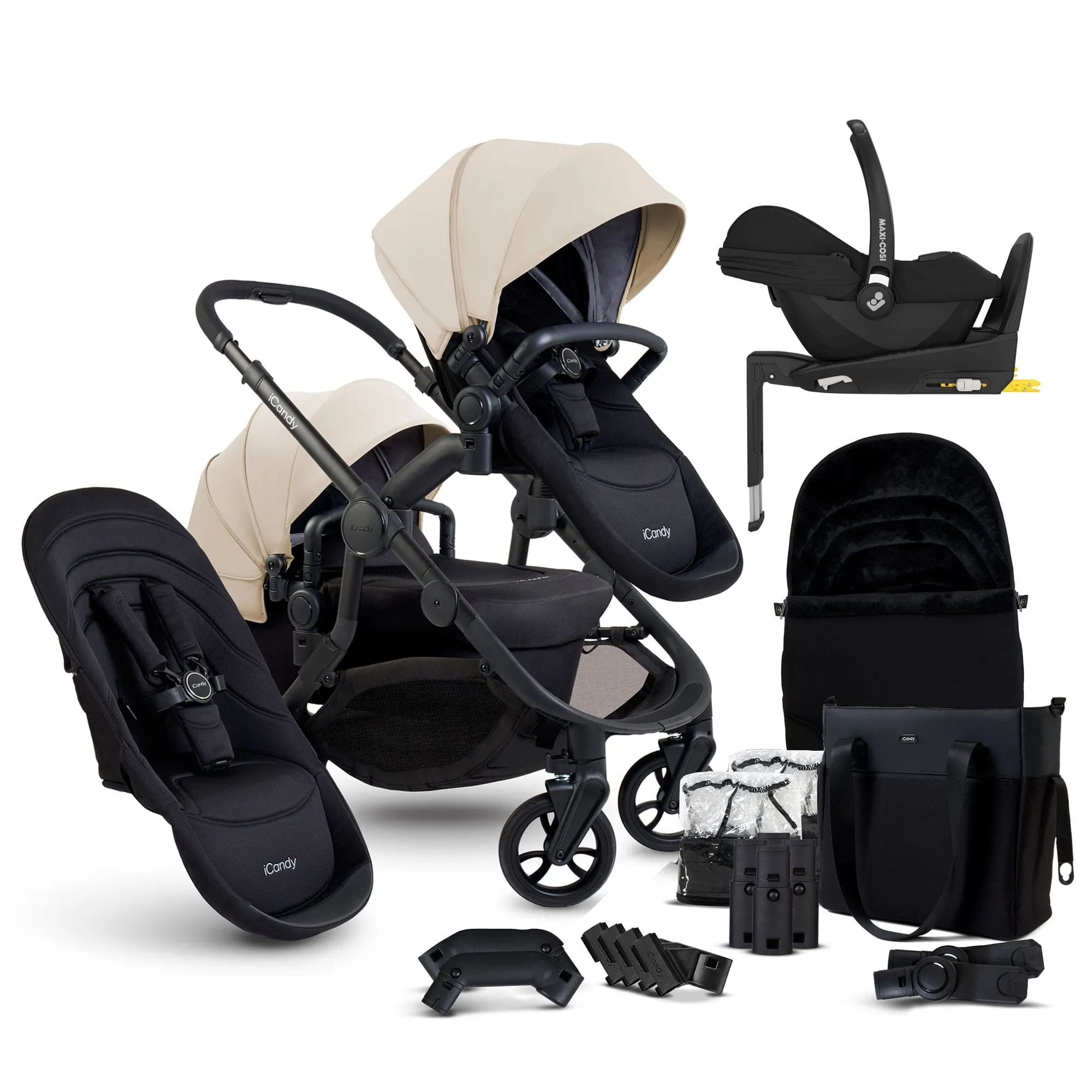 iCandy Orange 4 Double Maxi-Cosi Travel System in Latte