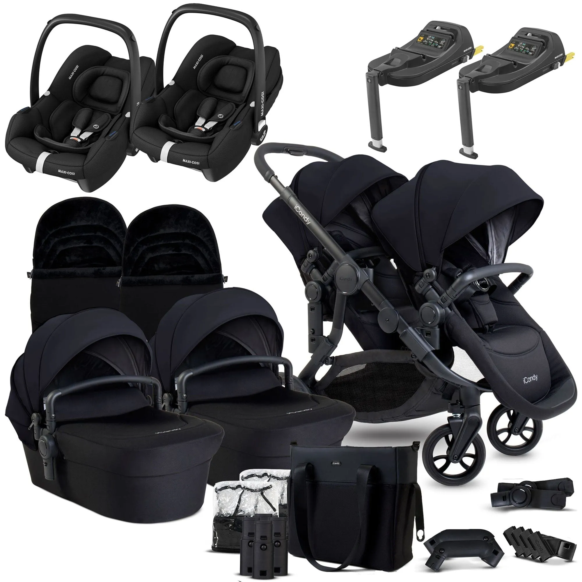 iCandy Orange 4 Twin Maxi-Cosi Travel System in Black Edition