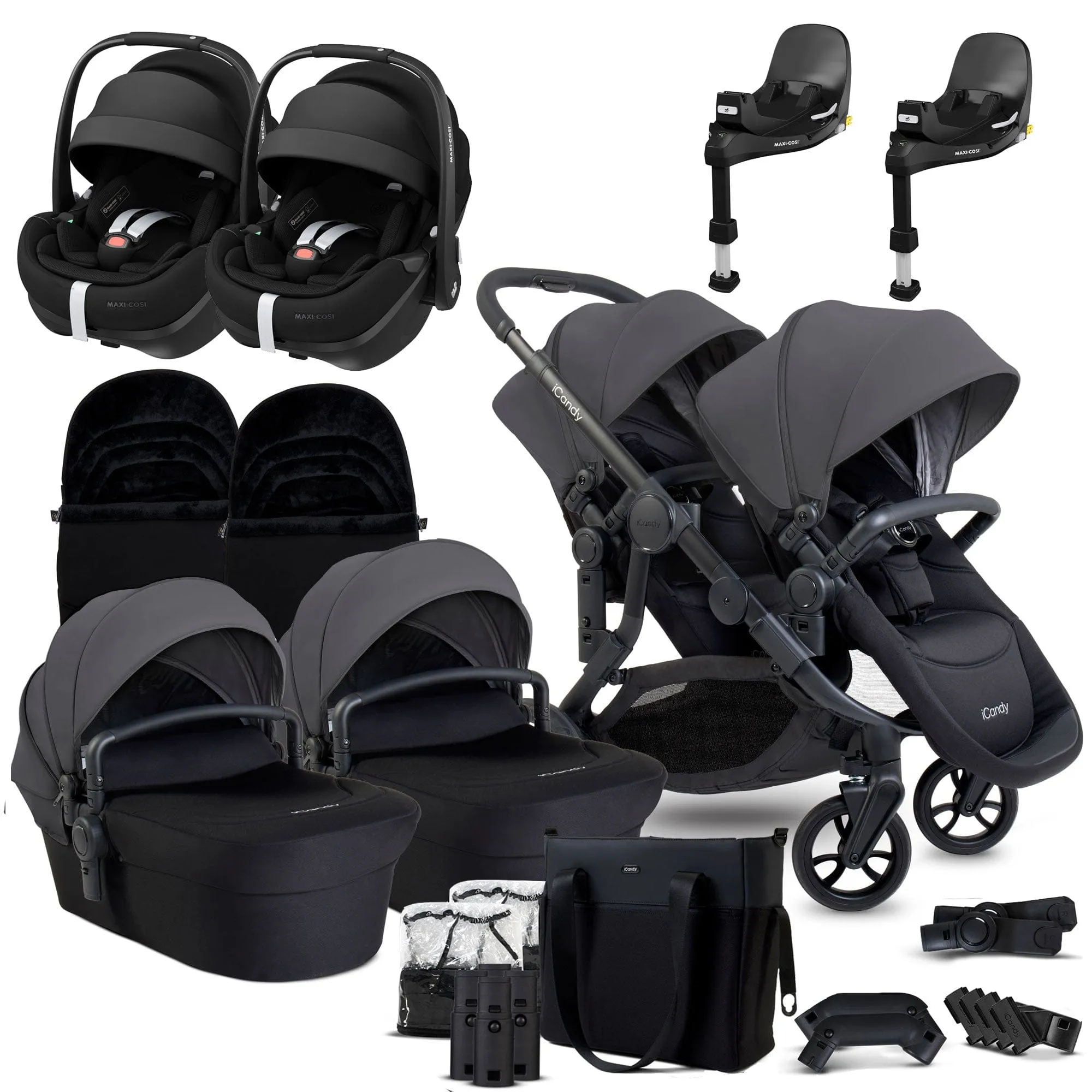 iCandy Orange 4 Twin Maxi-Cosi Travel System in Fossil