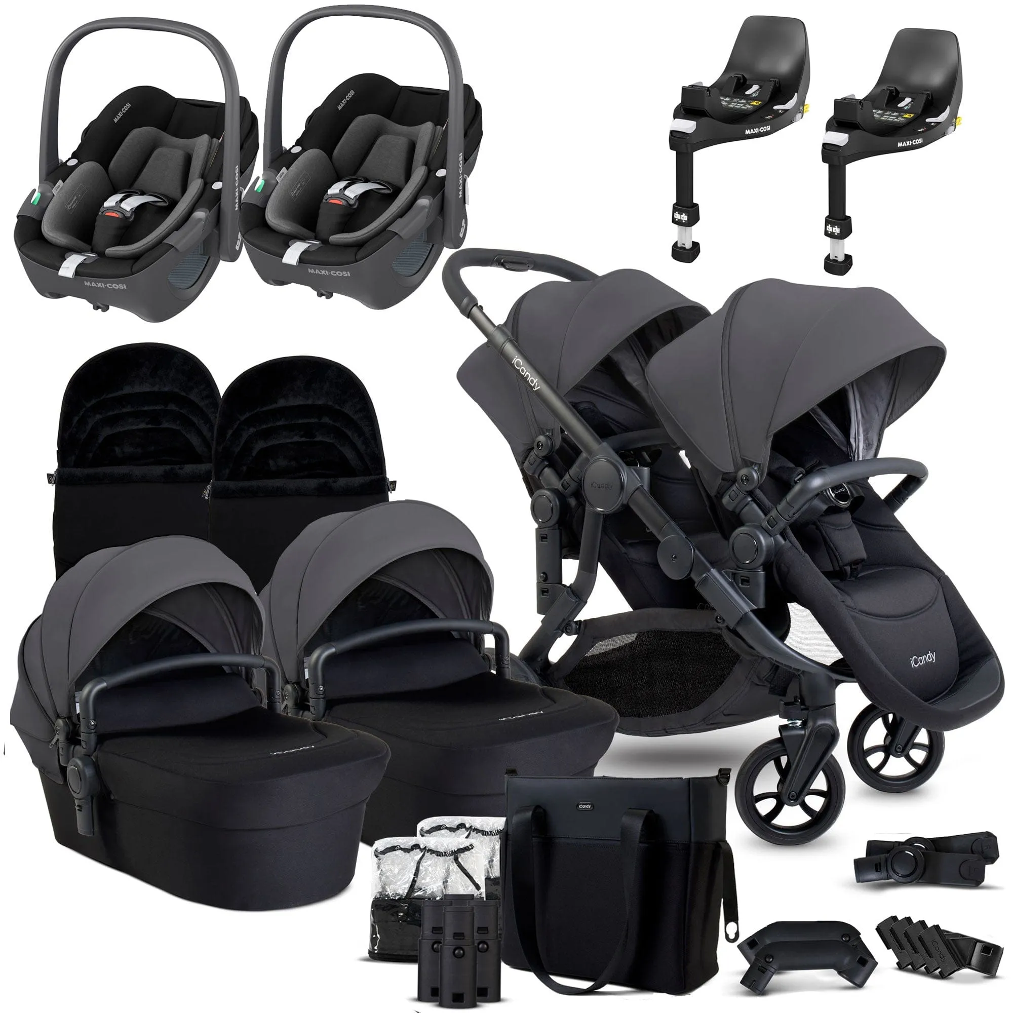 iCandy Orange 4 Twin Maxi-Cosi Travel System in Fossil