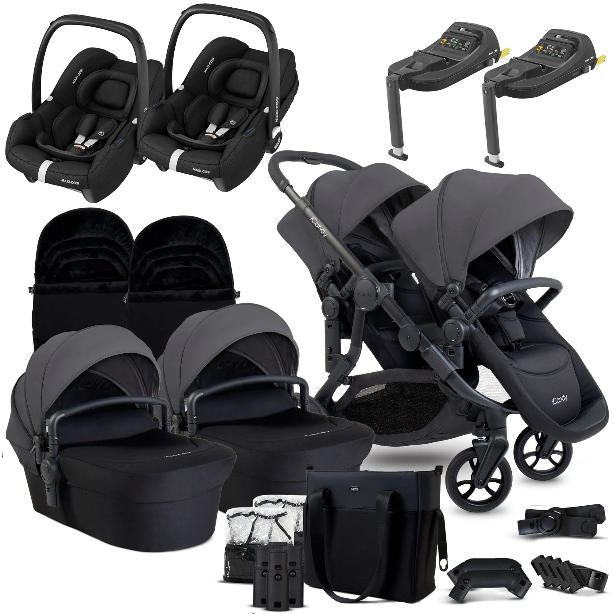 iCandy Orange 4 Twin Maxi-Cosi Travel System in Fossil
