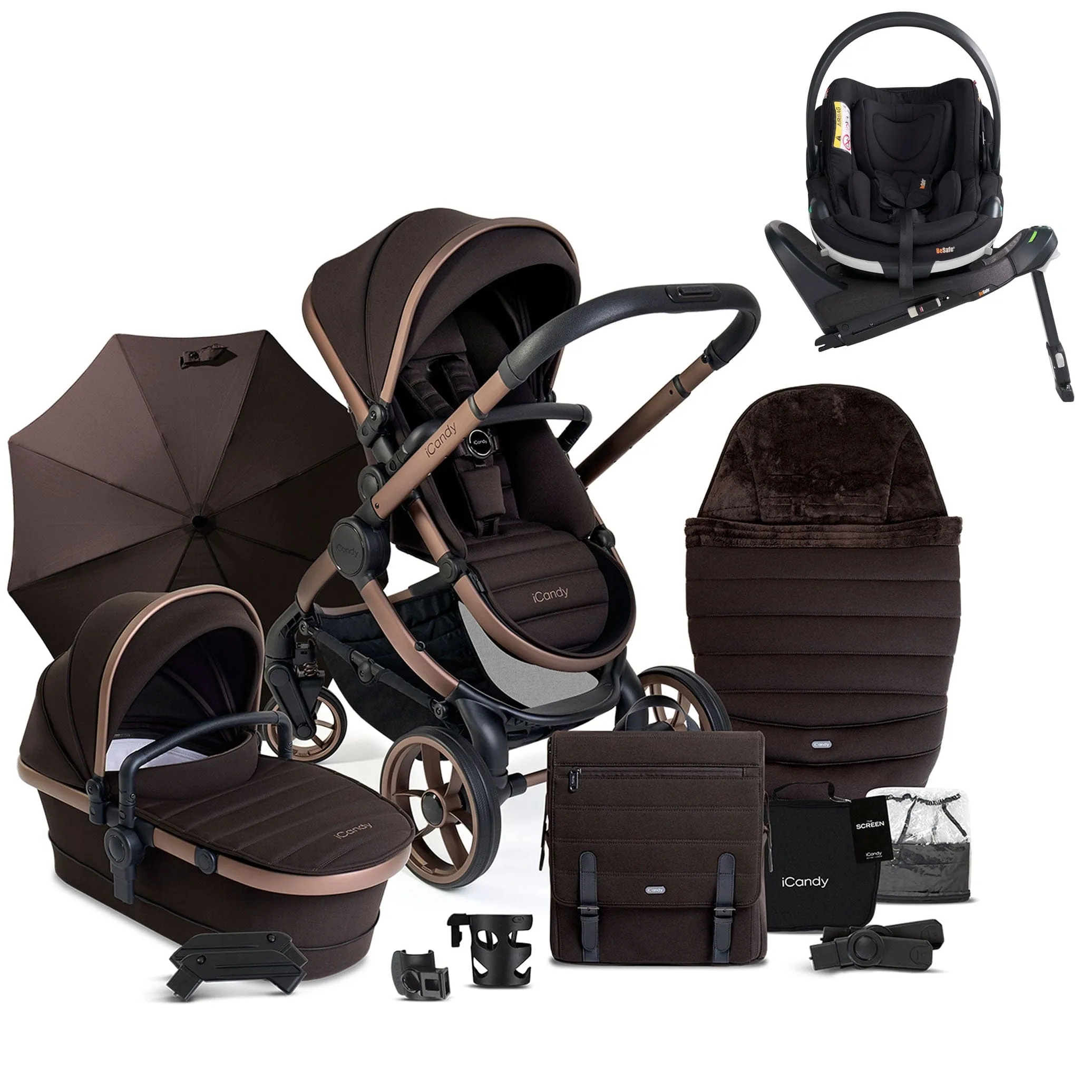 iCandy Peach 7 Complete Besafe Bundle in Pecan