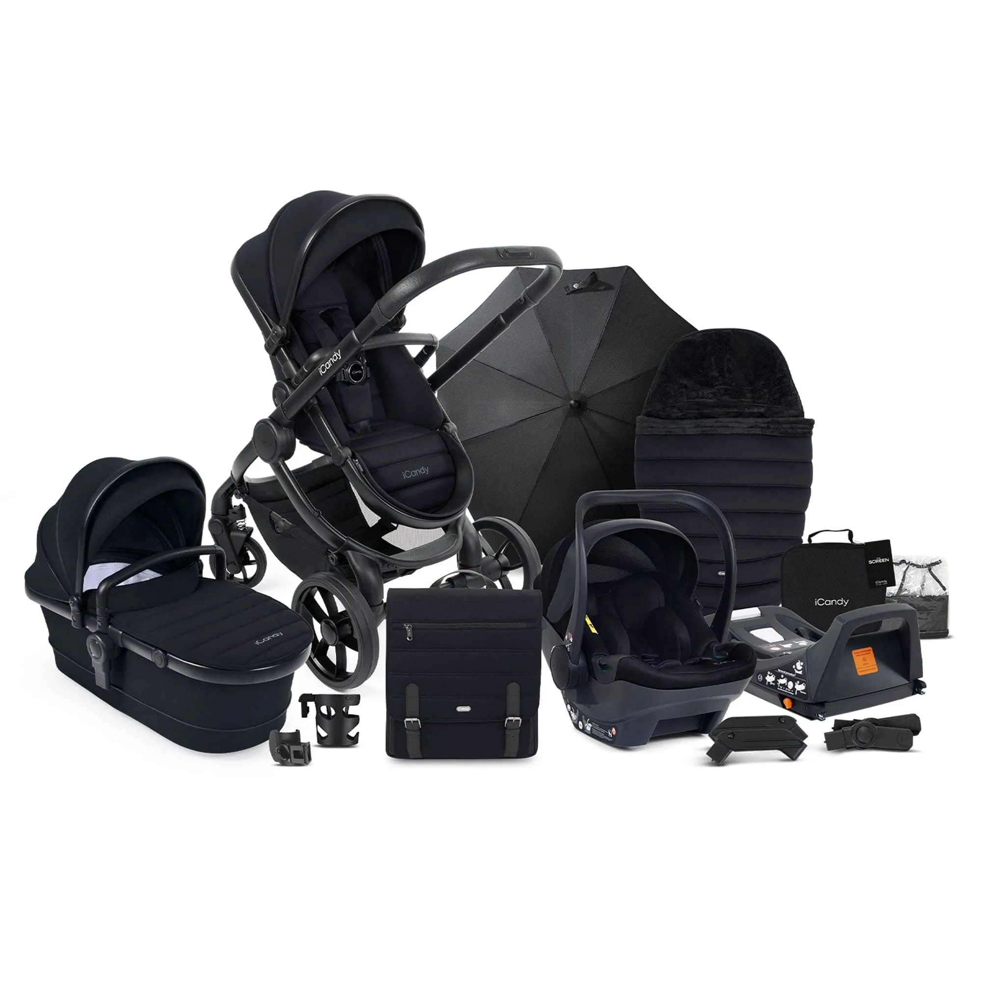 iCandy Peach 7 Complete Bundle with COCOON Car Seat in Black