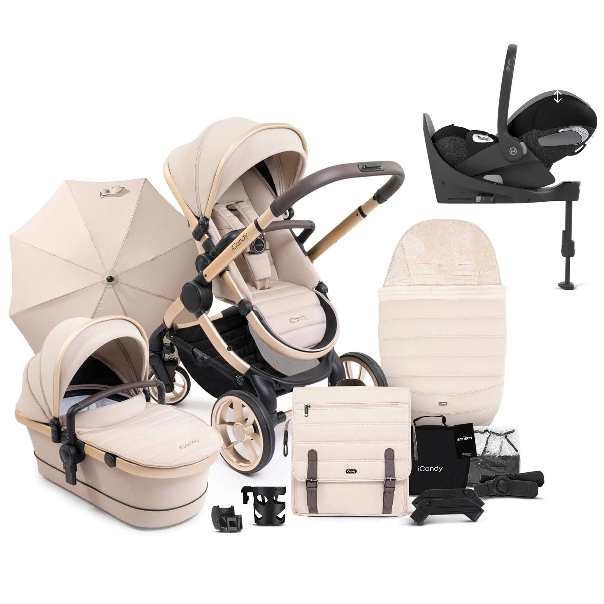 iCandy Peach 7 Complete Cybex Bundle in Biscotti