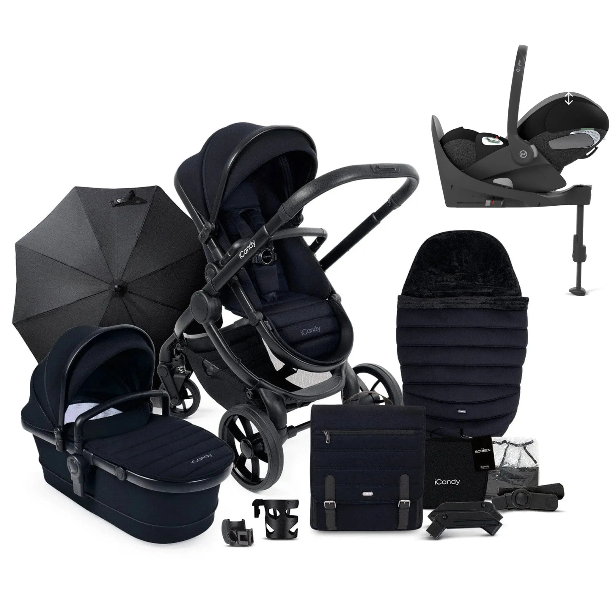 iCandy Peach 7 Complete Cybex Bundle in Black