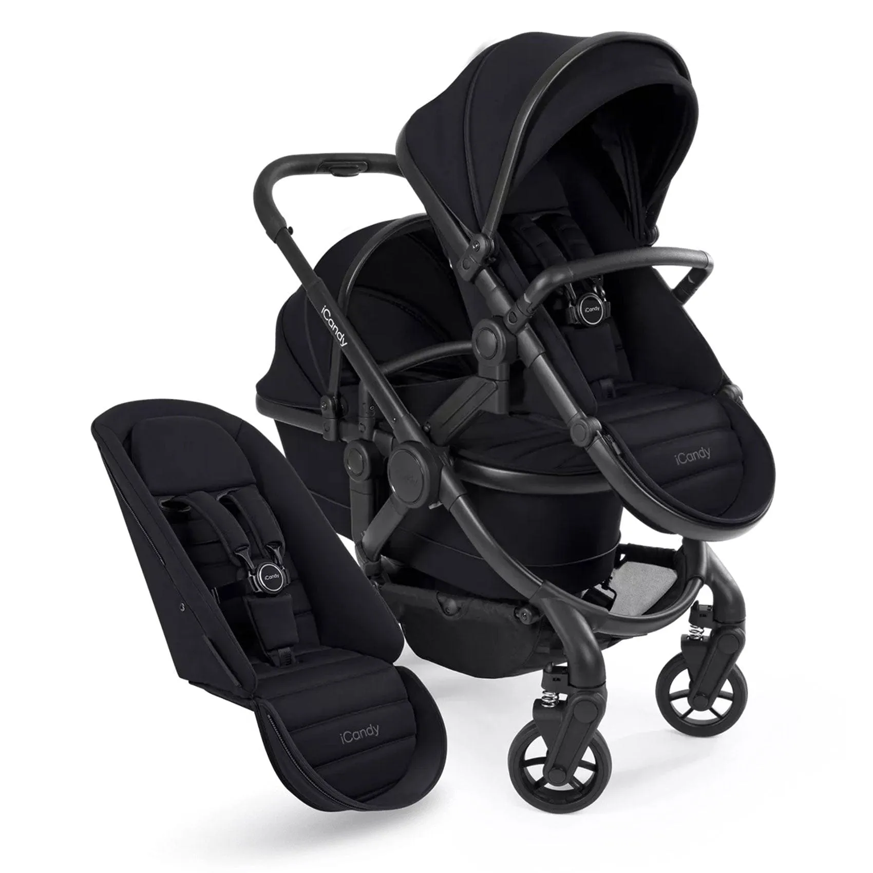 iCandy Peach 7 Double Complete Cybex Travel System in Black