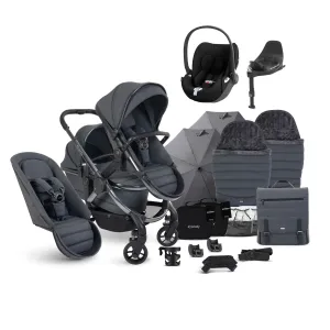 iCandy Peach 7 Double Complete Cybex Travel System in Dark Grey