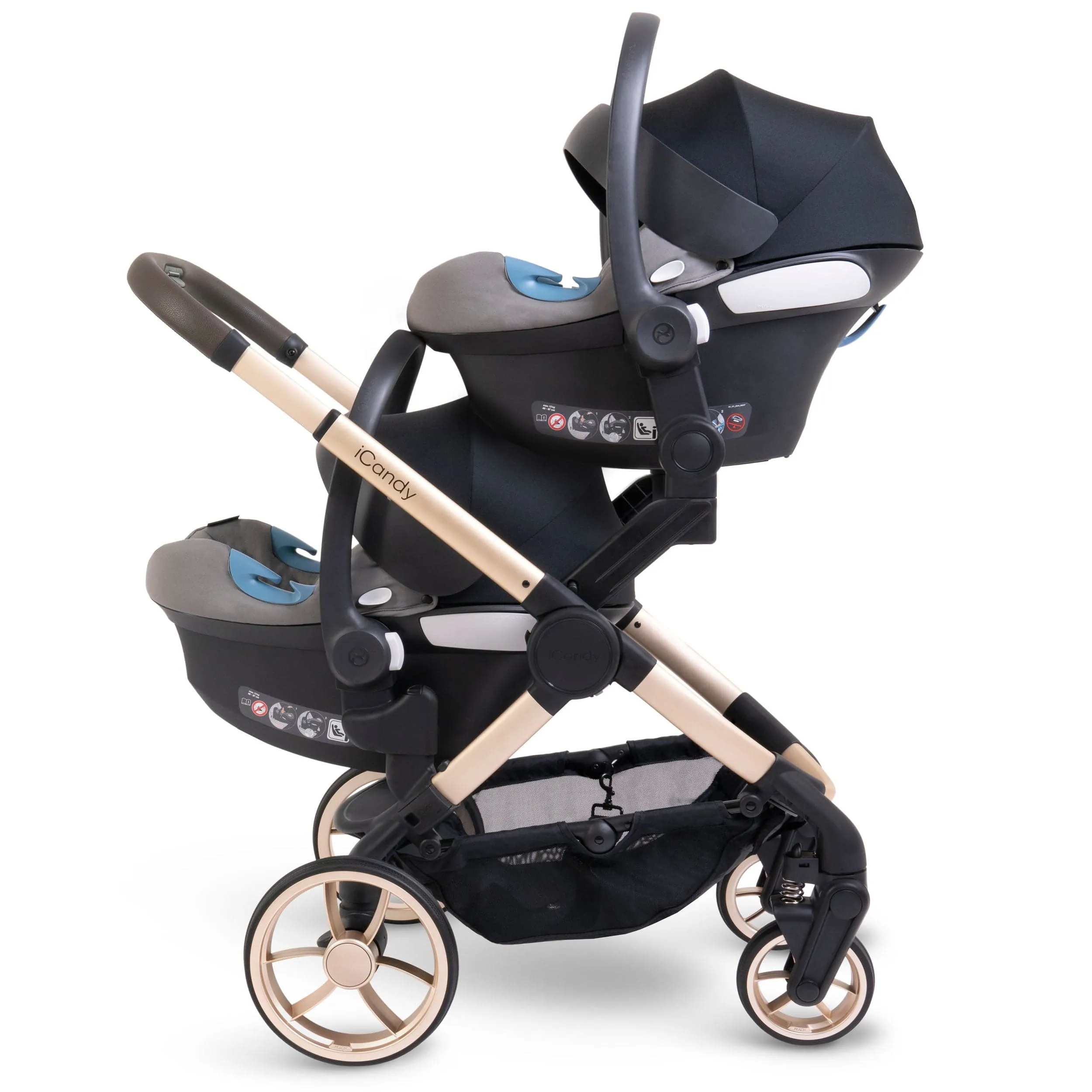 iCandy Peach 7 Twin Complete Cybex Travel System in Biscotti