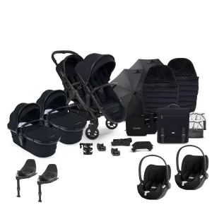 iCandy Peach 7 Twin Complete Cybex Travel System in Black