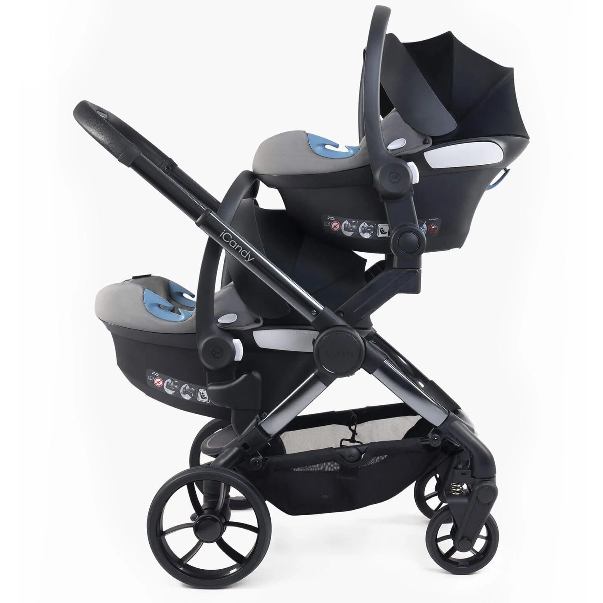 iCandy Peach 7 Twin Complete Cybex Travel System in Black