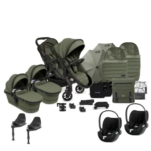 iCandy Peach 7 Twin Complete Cybex Travel System in Ivy