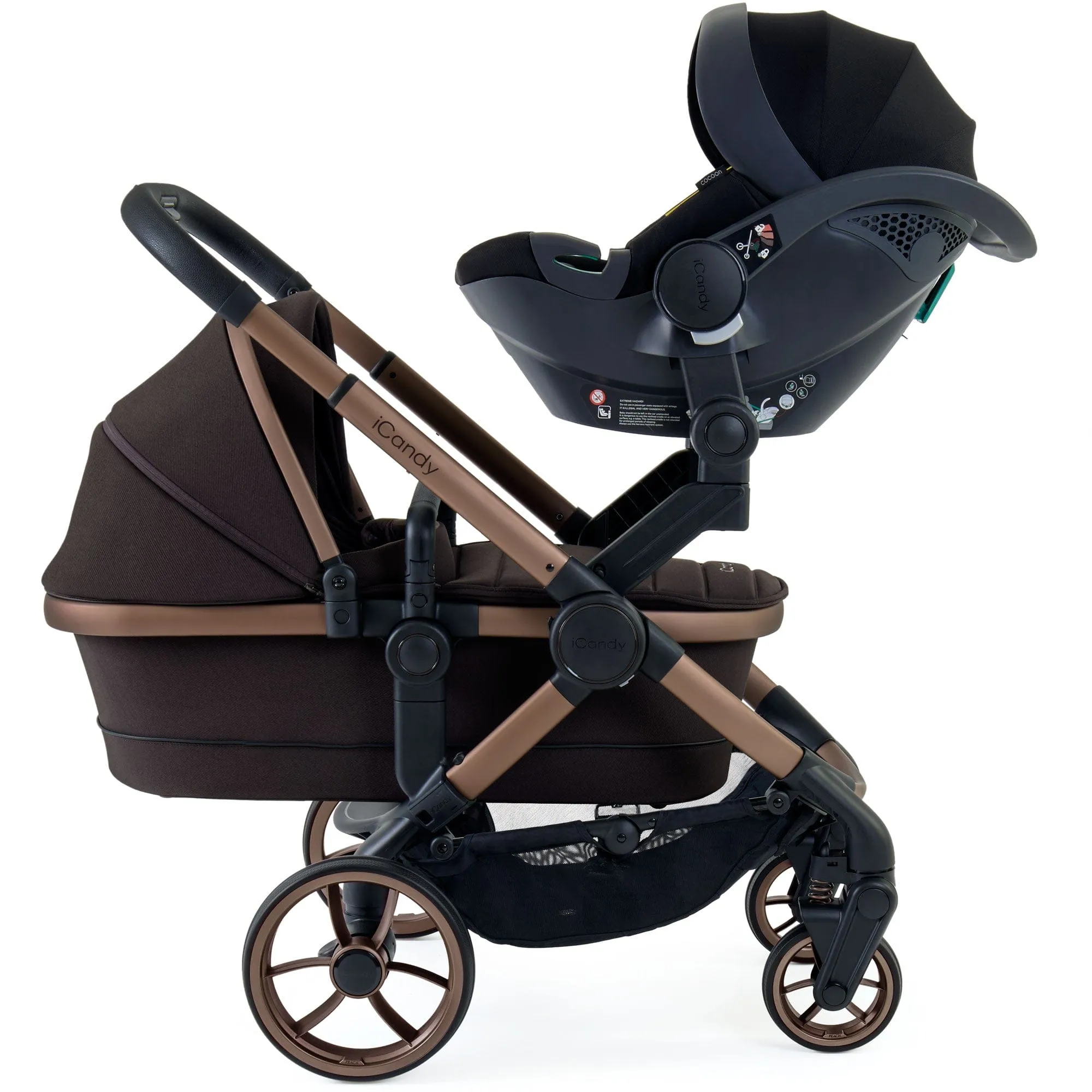 iCandy Peach 7 Twin Complete Cybex Travel System in Pecan