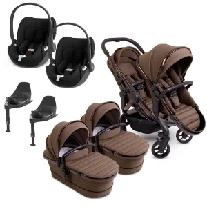 iCandy Peach 7 Twin Cybex Bundle in Coco