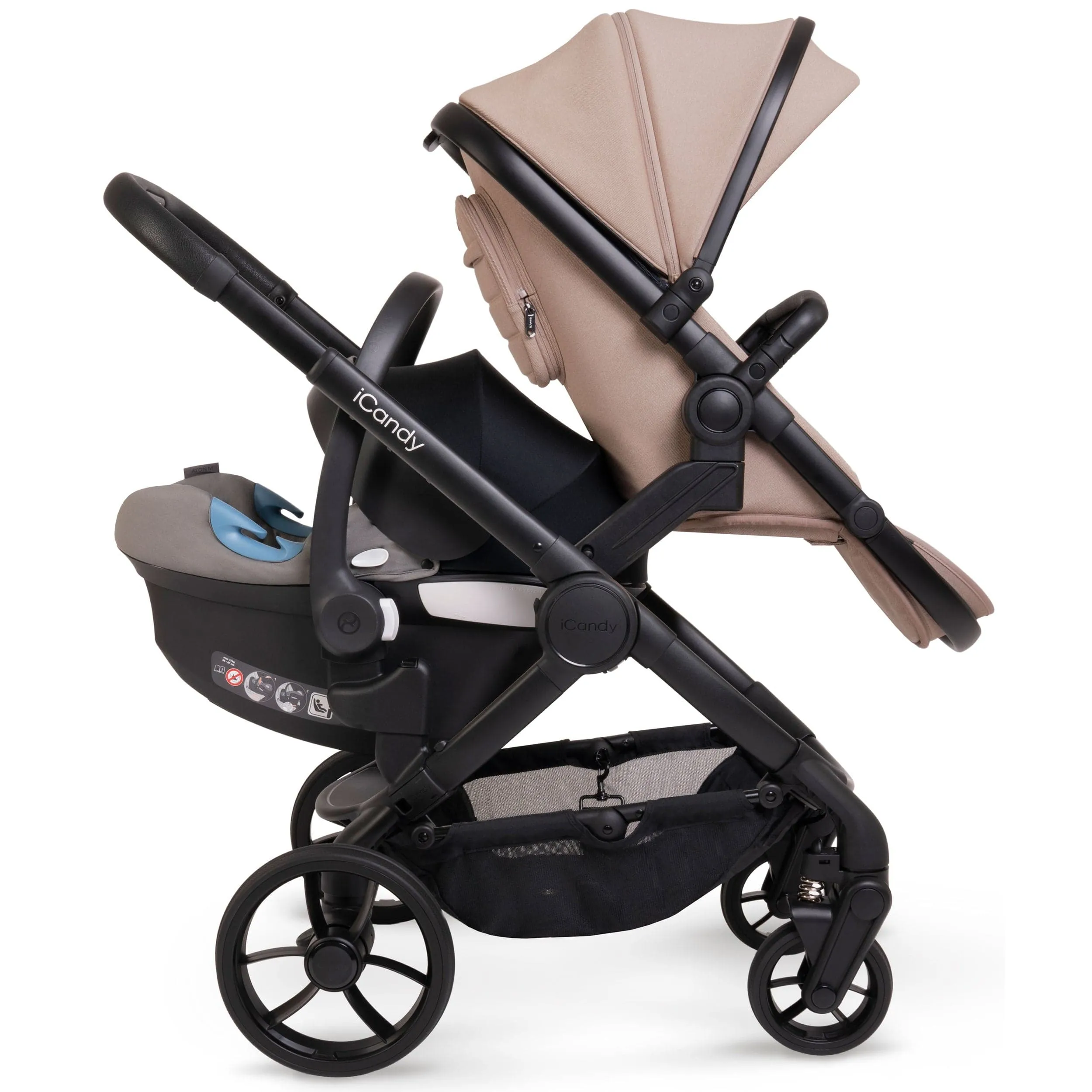 iCandy Peach 7 Twin Maxi-Cosi Bundle in Cookie