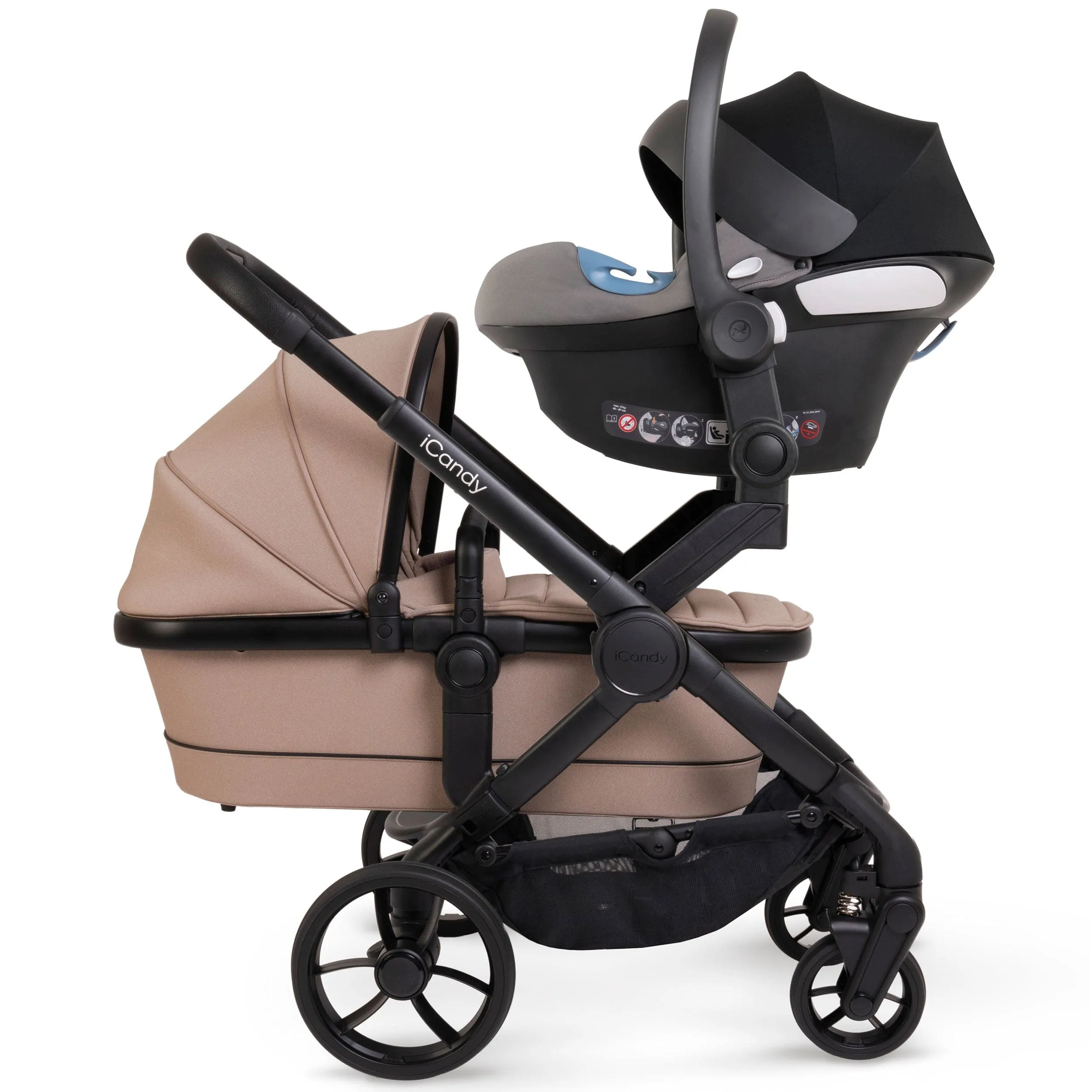 iCandy Peach 7 Twin Maxi-Cosi Bundle in Cookie