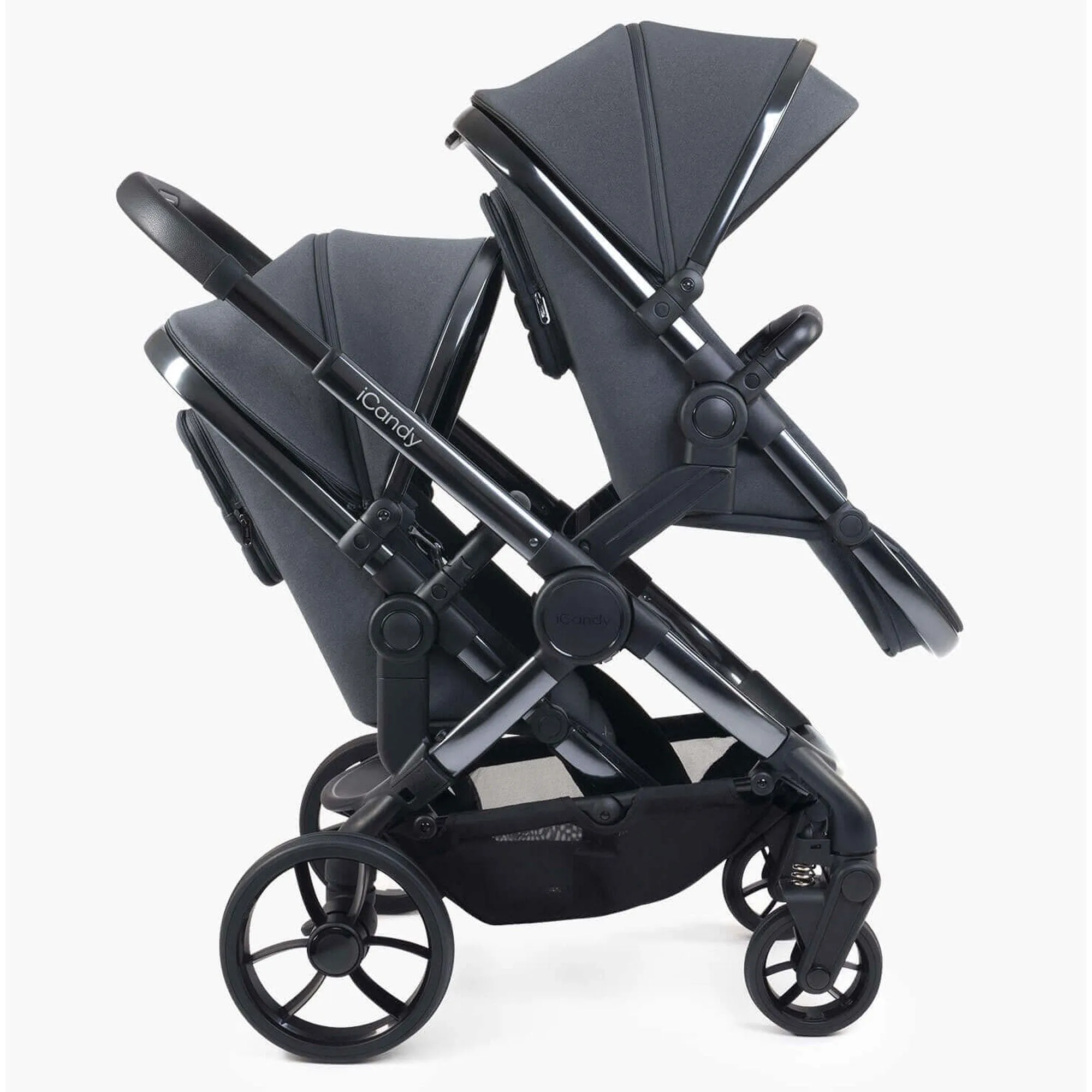 iCandy Peach 7 Twin Maxi-Cosi Bundle in Dark Grey