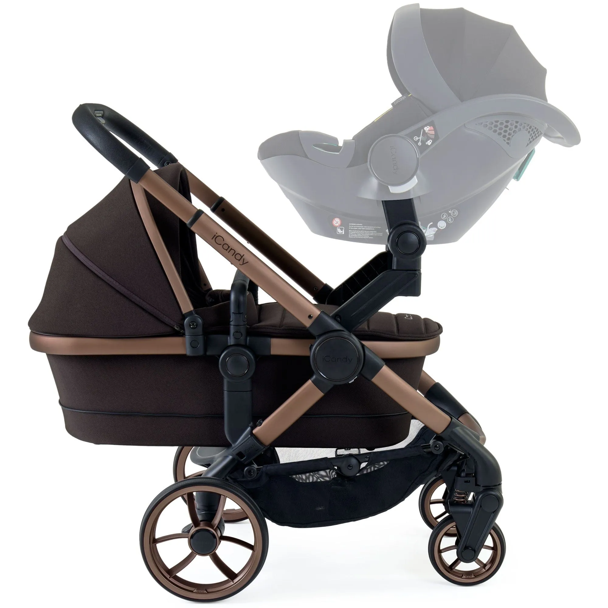 iCandy Peach 7 Twin Maxi-Cosi Bundle in Pecan