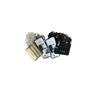 Ice Chain White Clip & Go with Gold Pouch